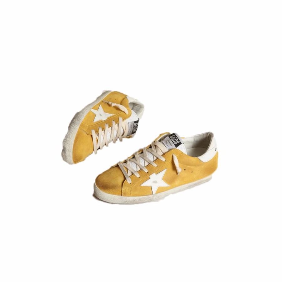 Womens * | Clearance Golden Goose Super-Star Suede Upper High Frequency Mustard/White Women Gwf00101.F003209.55489