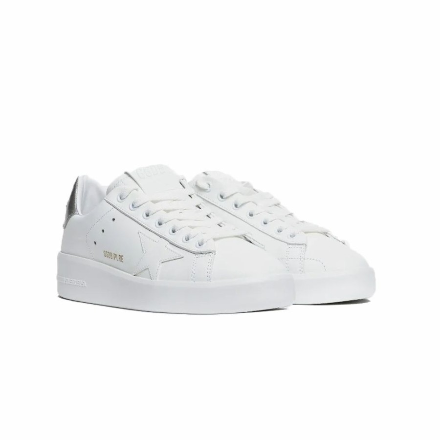 Mens * | Featured Golden Goose Pure Star Leather Upper And Star Laminated Heel White Men Gmf00197.F002787.80185