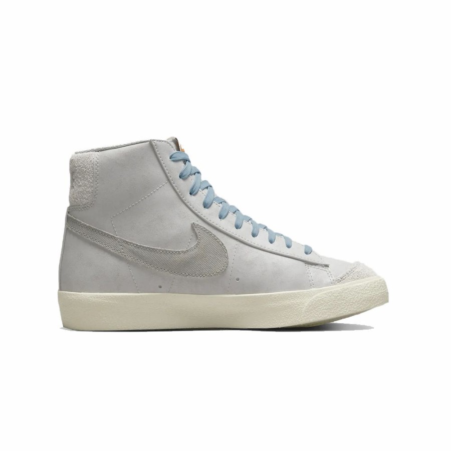 Mens * | Featured Nike Blazer Mid '77 Prm Grey Fog/Alpha Orange/Light Smoke Grey Men Do9787-001