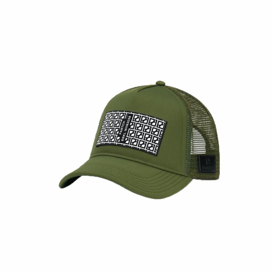 Womens * | Online Store Partch Trucker Hat Kaki Unisex Partch-Brkl