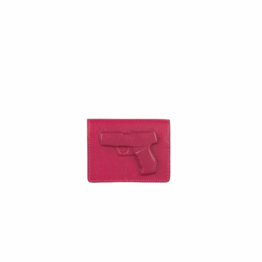 Womens * | Flash Sale Vlieger & Vandam Cardholder Button Gun Fuchsia 32635-Fuchsia