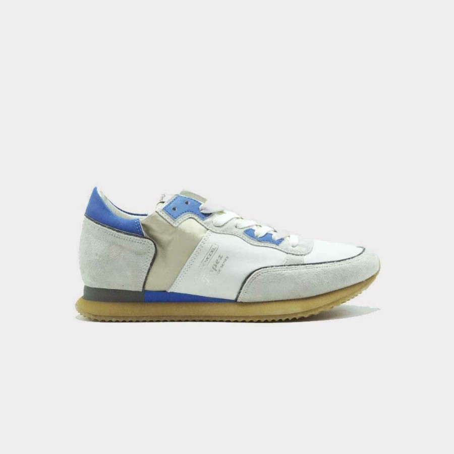 Mens * | Featured Philippe Model Tropez Mondial Vintage 70 White/Blue Men Sy10