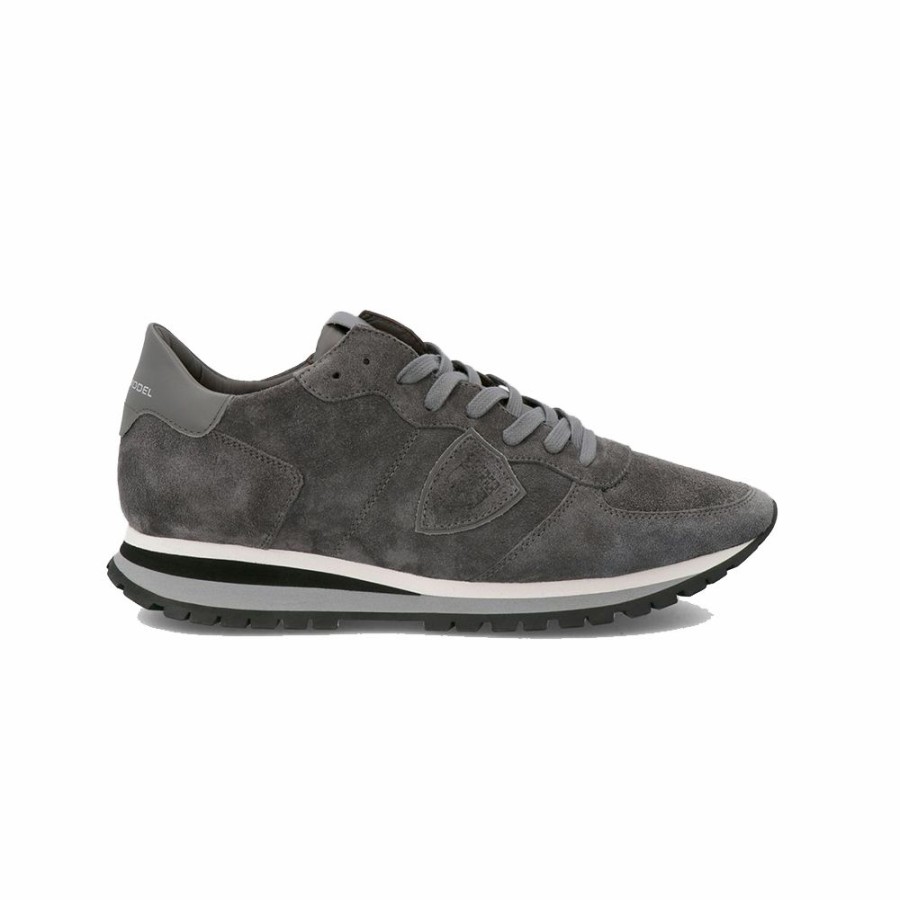 Mens * | Sale Philippe Model Sneaker Running Trpx Anthracite Men Tzlu-Dr04