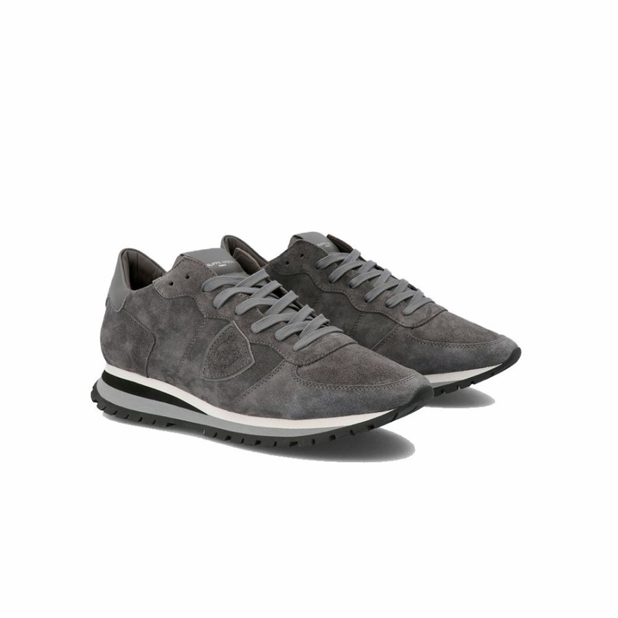 Mens * | Sale Philippe Model Sneaker Running Trpx Anthracite Men Tzlu-Dr04