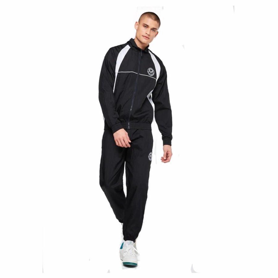 Mens * | Latest Sergio Tacchini Linea Sport Tracksuit Black Men Sts22M50242-160