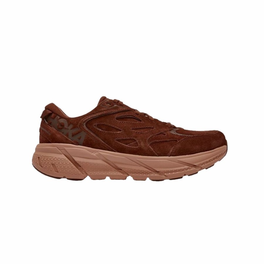 Mens * | Clearance Hoka One Clifton L Suede Cappuccino/Cork Men 1122571-Cccr