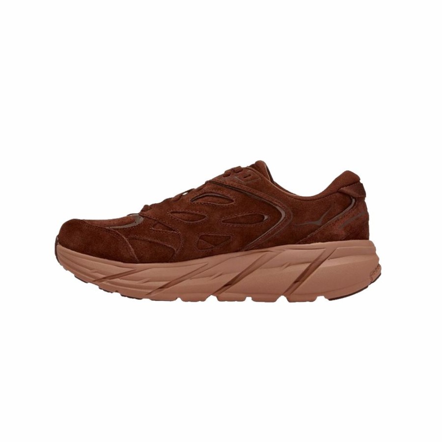 Mens * | Clearance Hoka One Clifton L Suede Cappuccino/Cork Men 1122571-Cccr