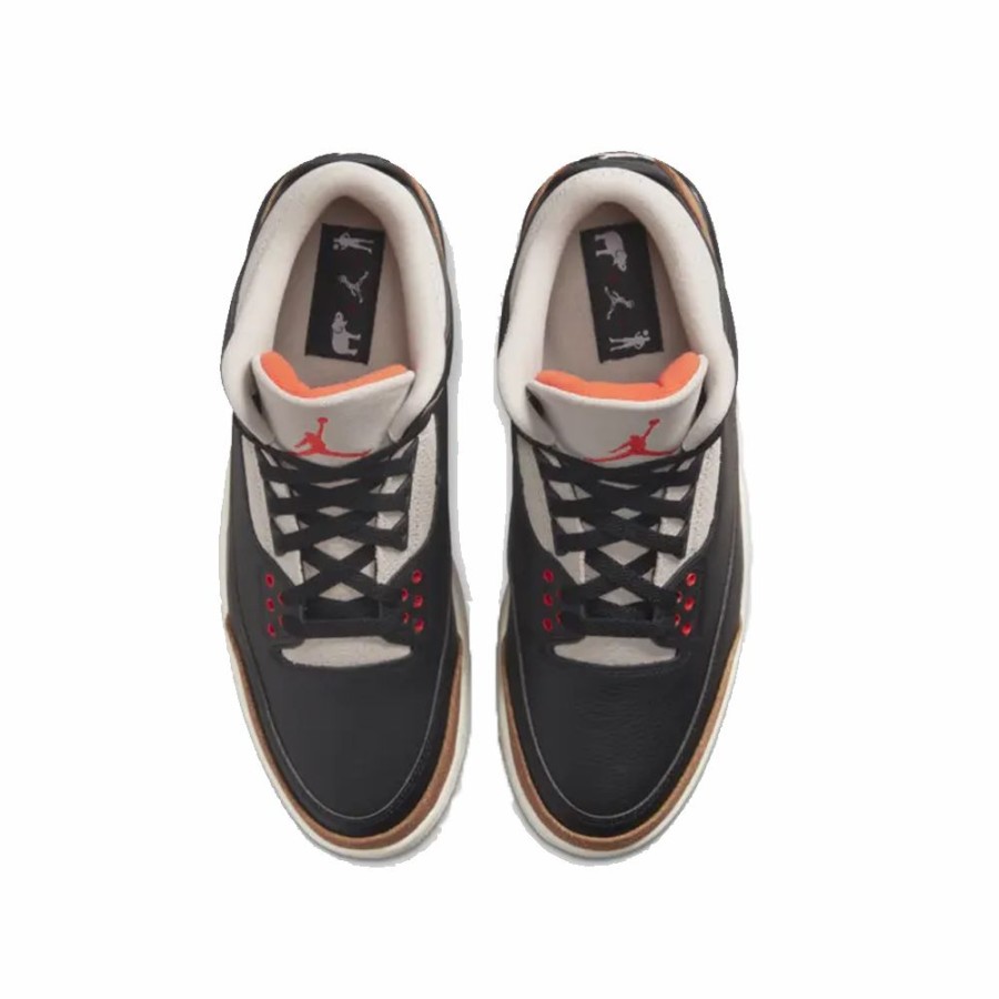 Mens * | Cheap Nike Air Jordan 3 Retro Black/Rush Orange/Fossil Stone/Sail Men Ct8532-008