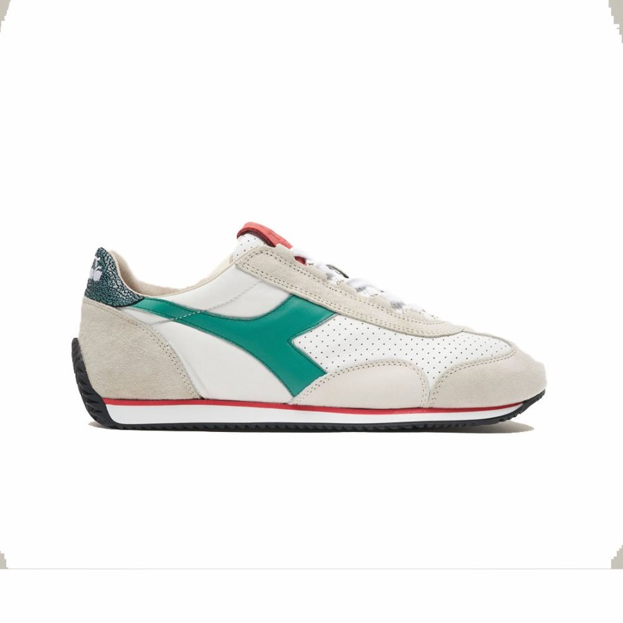 Mens * | Exclusive Diadora Equipe Italia Made In Italy Heritage White/Greenlake Men 201.177996.C8896