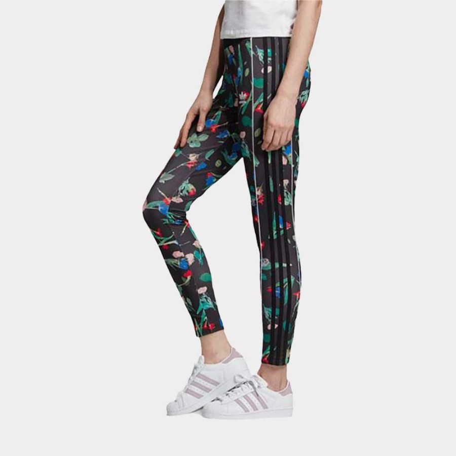 Womens * | Sale Adidas Floral Allover Print Tights Multicolor Ec5773