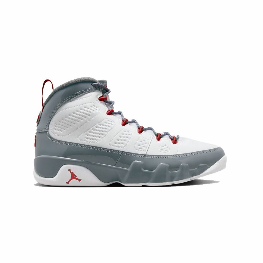 Mens * | Discount Store Nike Air Jordan 9 Retro White/Fire Red/Cool Grey Men Ct8019-162