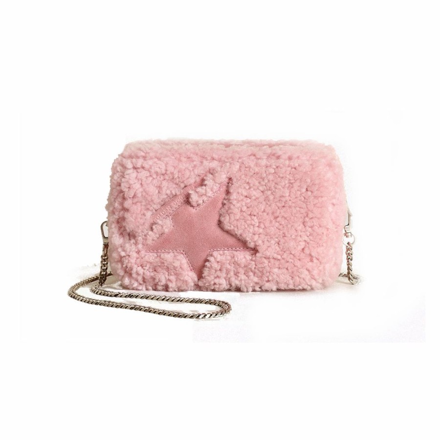 Womens * | Best-Selling Golden Goose Mini Star Bag Merino And Suede Body Pink Gwa00228.A000435.25582