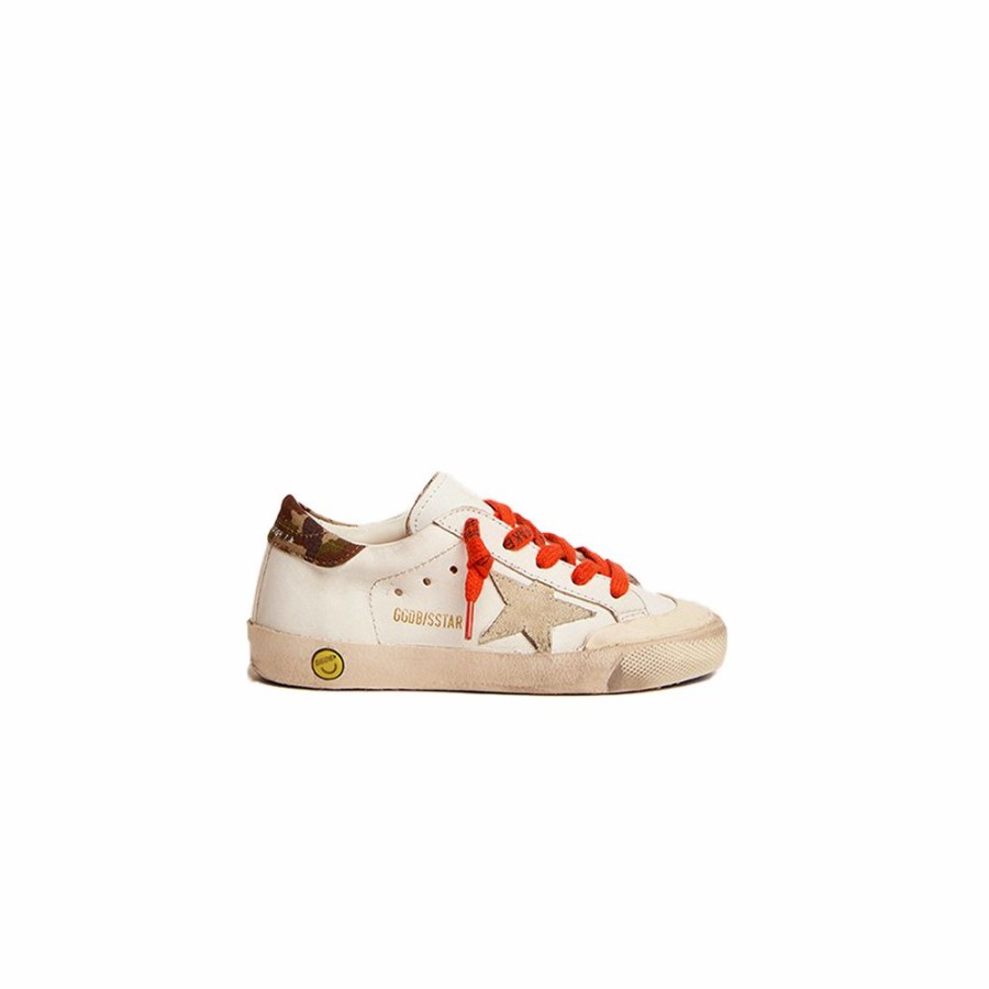 Kids * | Good Quality Golden Goose Super-Star Leather Upper Suede Star White/Camo Baby Gjf00107.F002836.10978