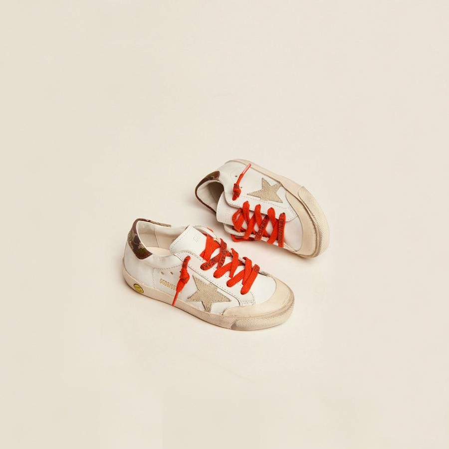 Kids * | Good Quality Golden Goose Super-Star Leather Upper Suede Star White/Camo Baby Gjf00107.F002836.10978