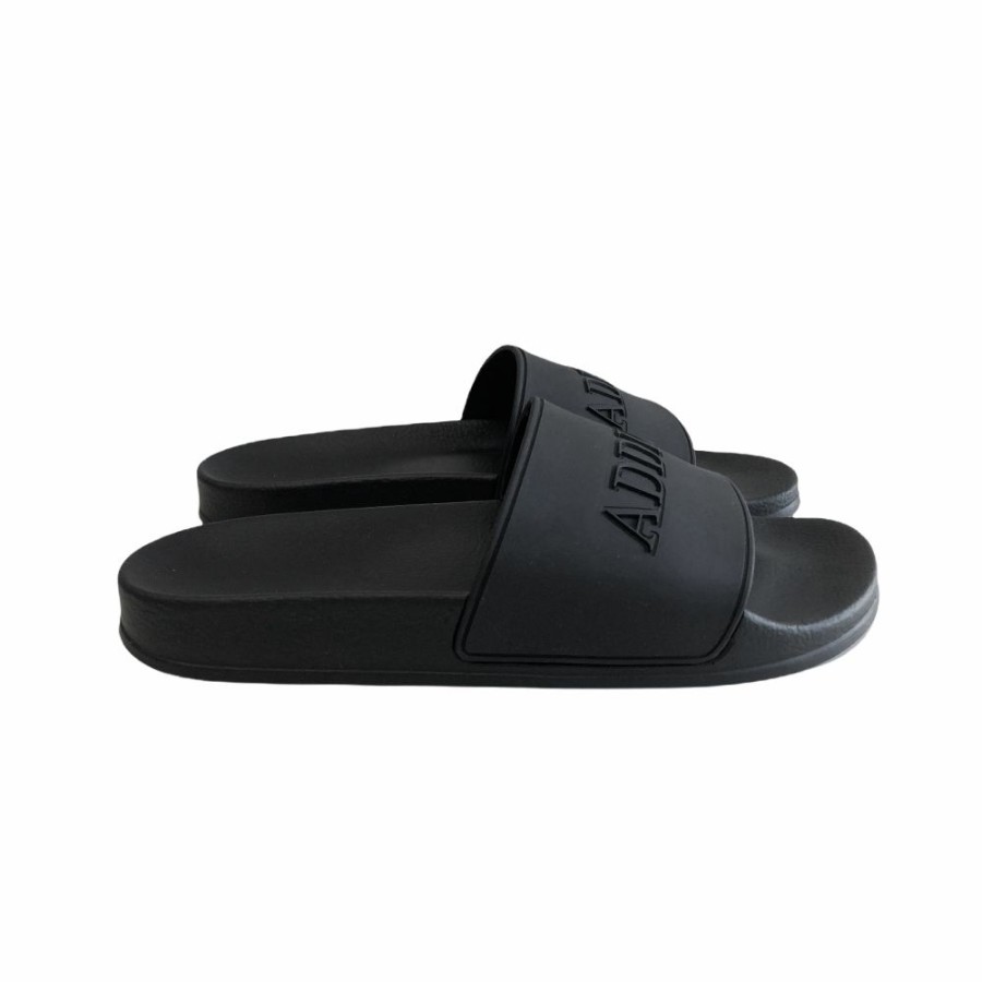 Mens * | Excellent Quality Addict Luxury Men'S Slide Sandals "Made In Italy" Black Matte Addict-002