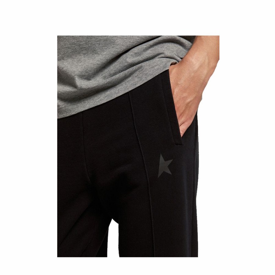 Mens * | Reliable Quality Golden Goose Star M'S Joggings Doro Tapered Leg Black Men Gmp00877.P000525.90100