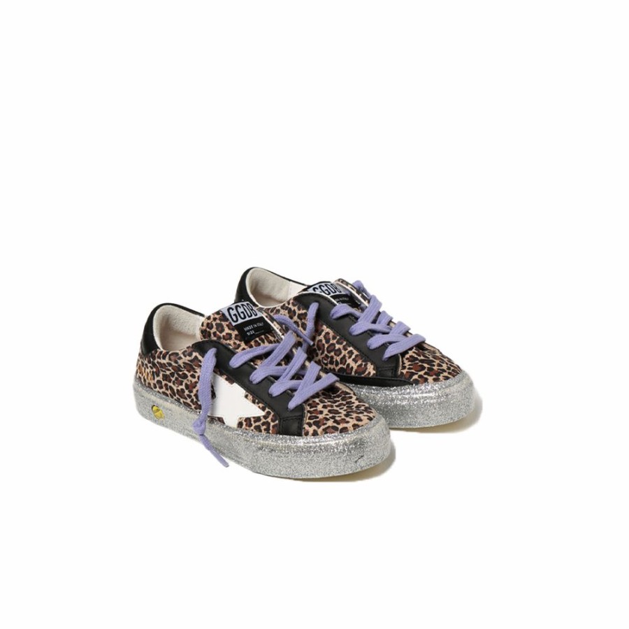 Kids * | Latest Golden Goose May Suede Upper Leather Leopard Kids Gyf00112.F002117.80302