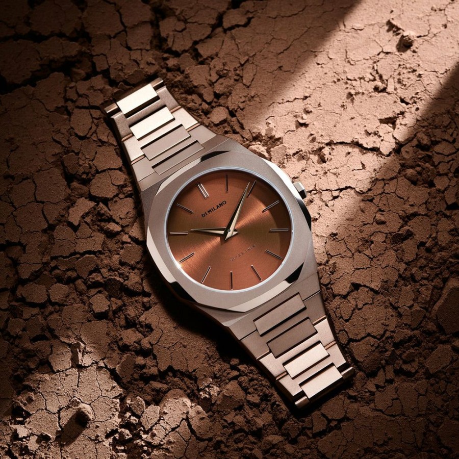 Womens * | Hot Sale D1 Milano Ultra Thin Bracelet 40 Mm Chocolate D1-Utbj10