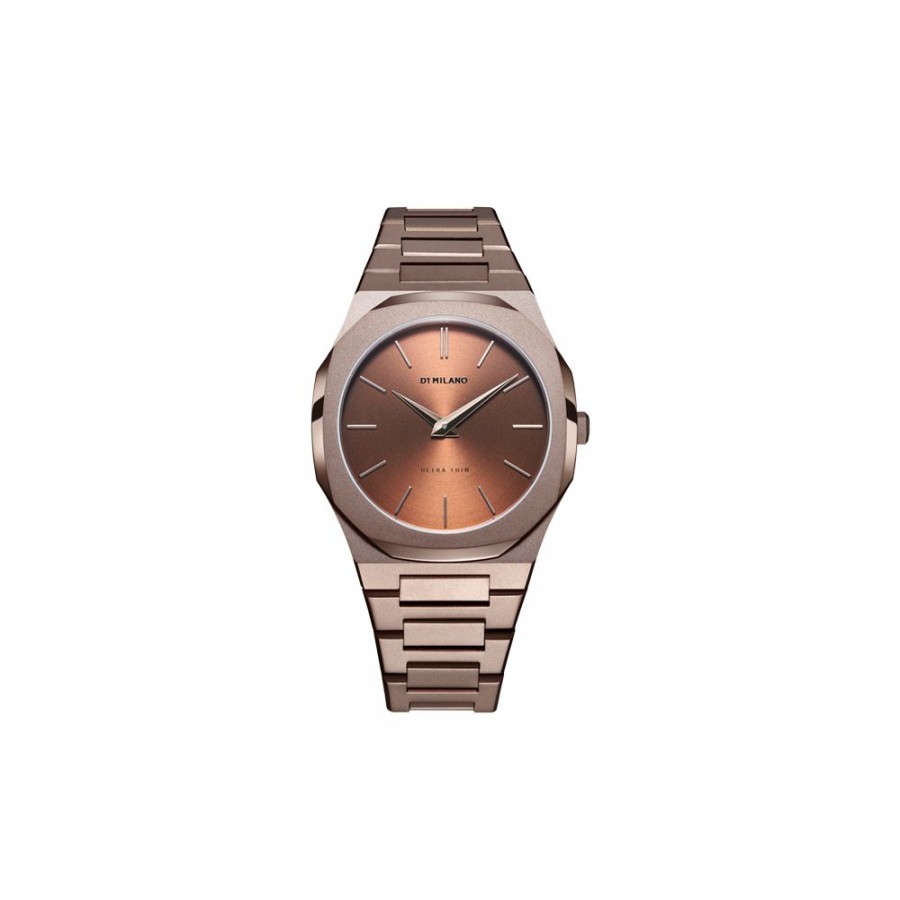 Womens * | Hot Sale D1 Milano Ultra Thin Bracelet 40 Mm Chocolate D1-Utbj10