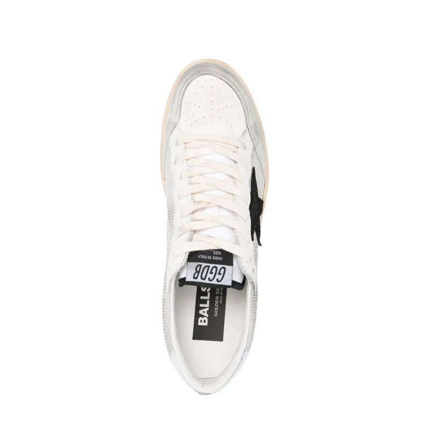 Womens * | Best-Selling Golden Goose Ball Star Net Upper Suede Star Silver/Black/White Women Gwf00117.F003215.81780