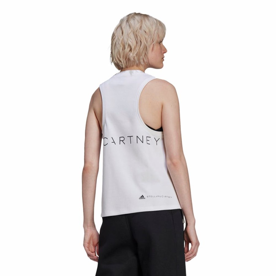 Womens * | High Quality Adidas By Stella Mccartney Logo Tank White Women Ha8972