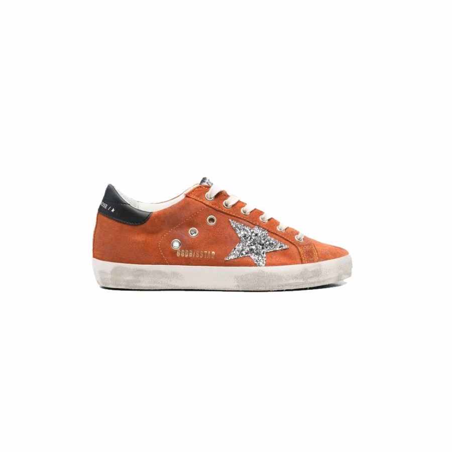 Womens * | Special Golden Goose Super-Star Suede Foam Tongue Cinnamon/Silver/Black Women Gwf00101.F003180.55488