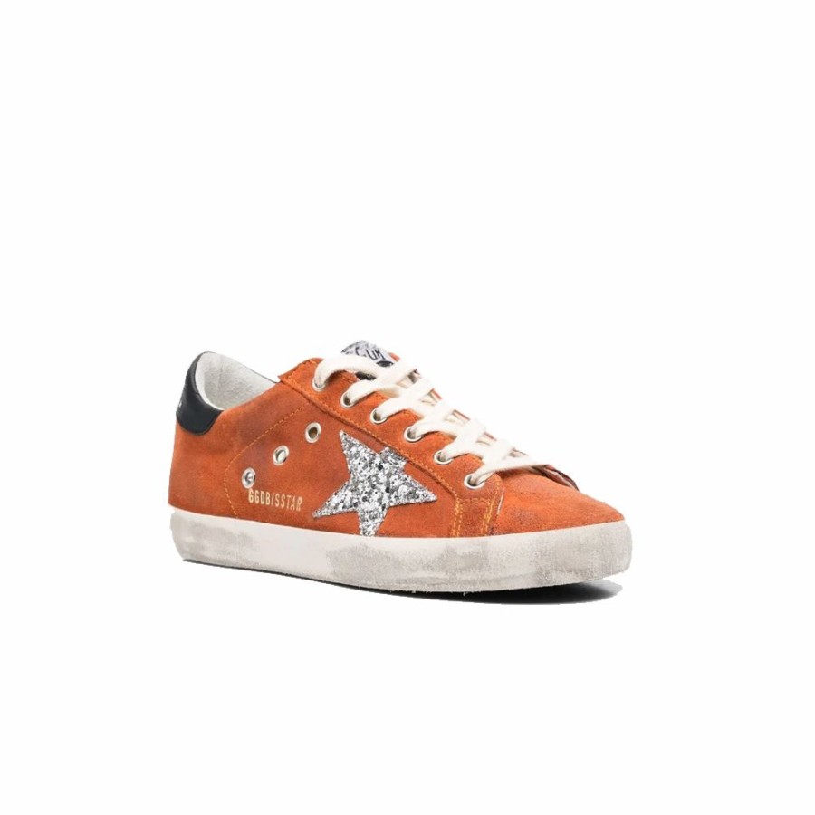 Womens * | Special Golden Goose Super-Star Suede Foam Tongue Cinnamon/Silver/Black Women Gwf00101.F003180.55488