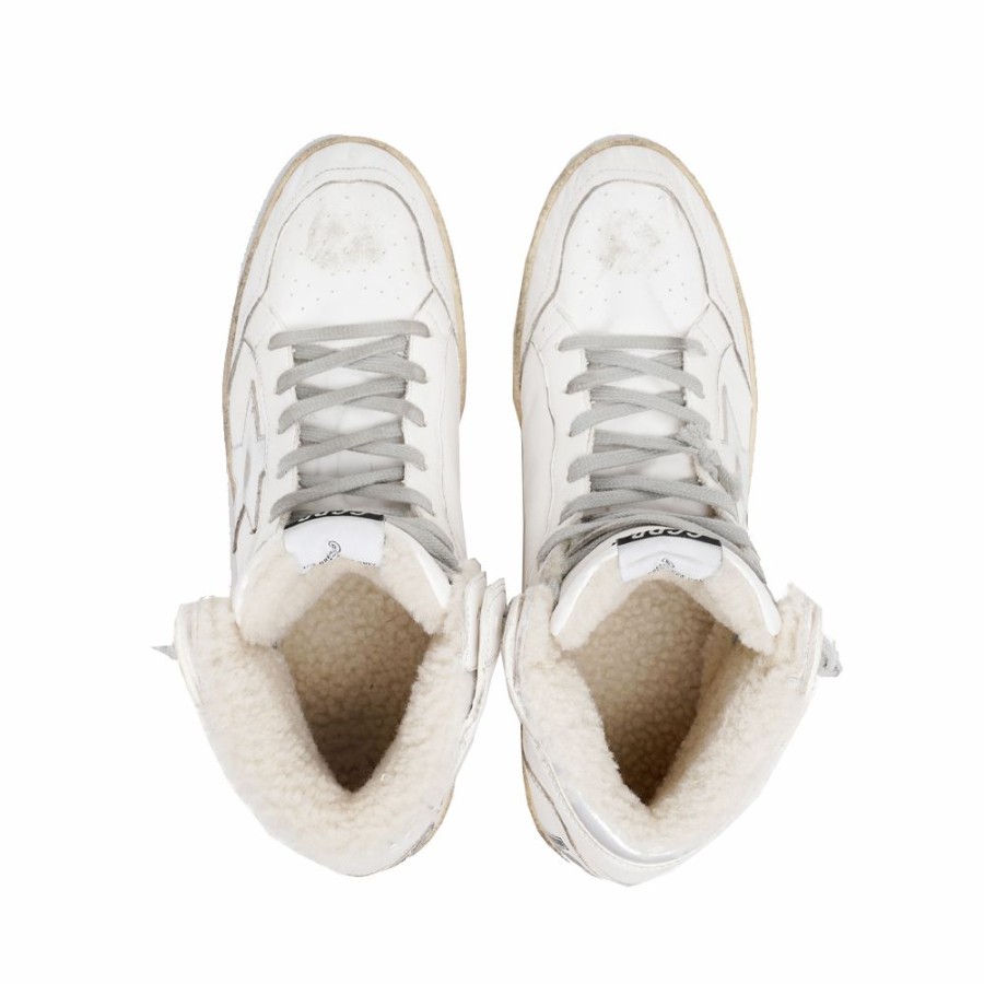 Mens * | Shop New Golden Goose Sky Star Nappa Upper Serigraph White Men Gmf00230.F002194.80185