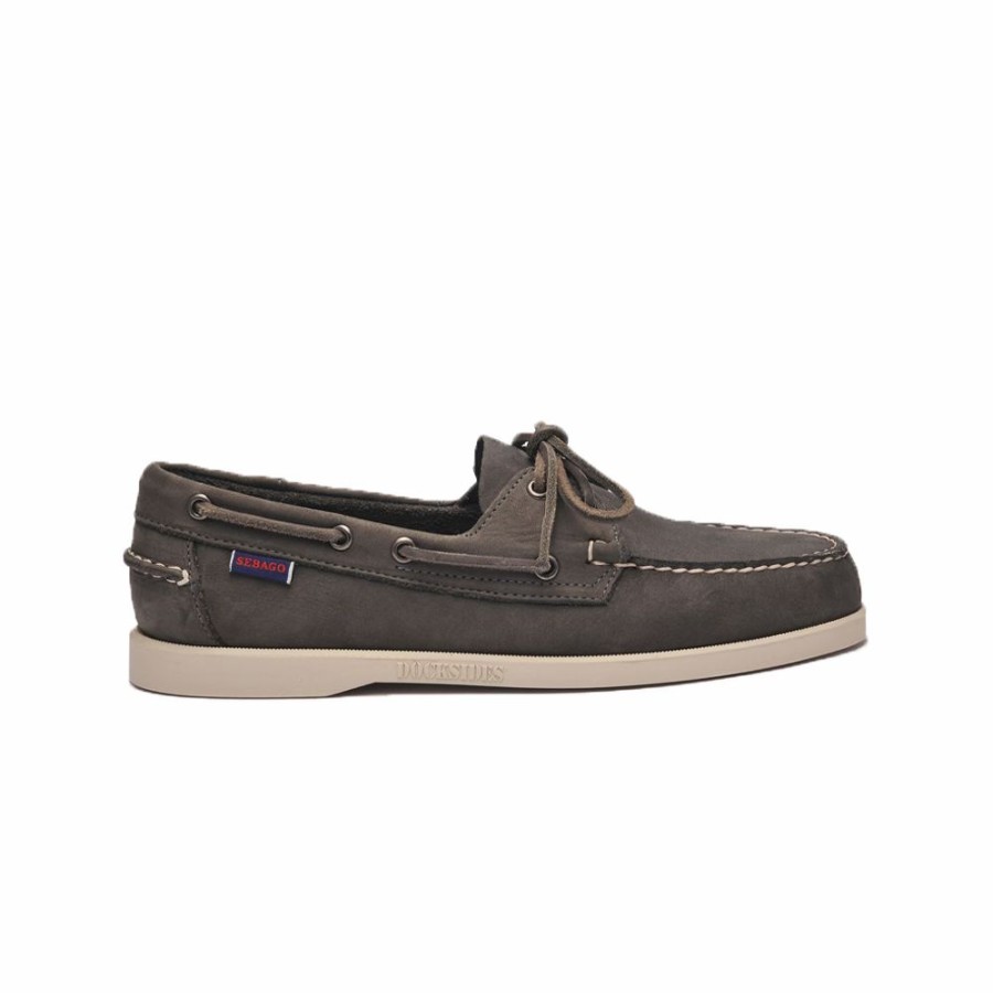 Mens * | Latest Sebago Dockside Portland Crazy H Dark Grey Men 70015H0-917