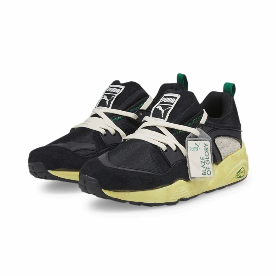 Mens * | Discount Store Puma Blaze Of Glory The Neverworn Sneakers Black/White-Yellow Men 384405-01