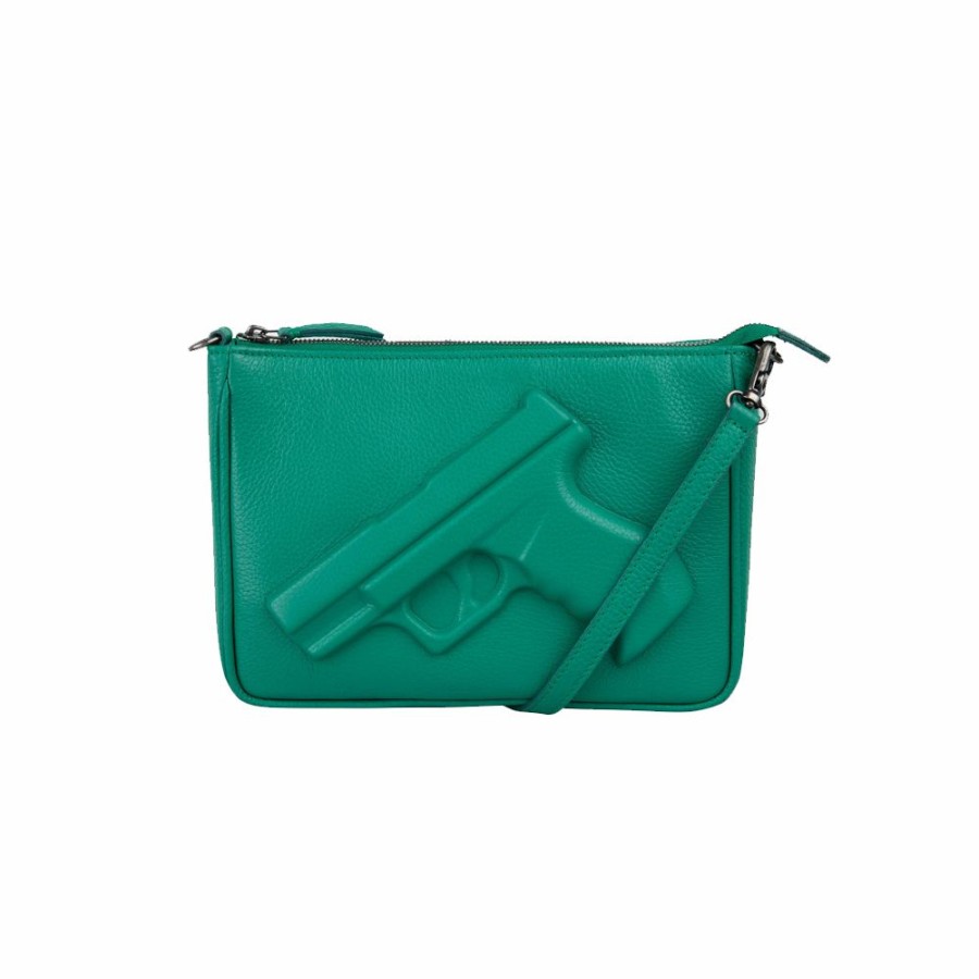 Womens * | Sale Vlieger & Vandam Purse Gun Green 12701-Green