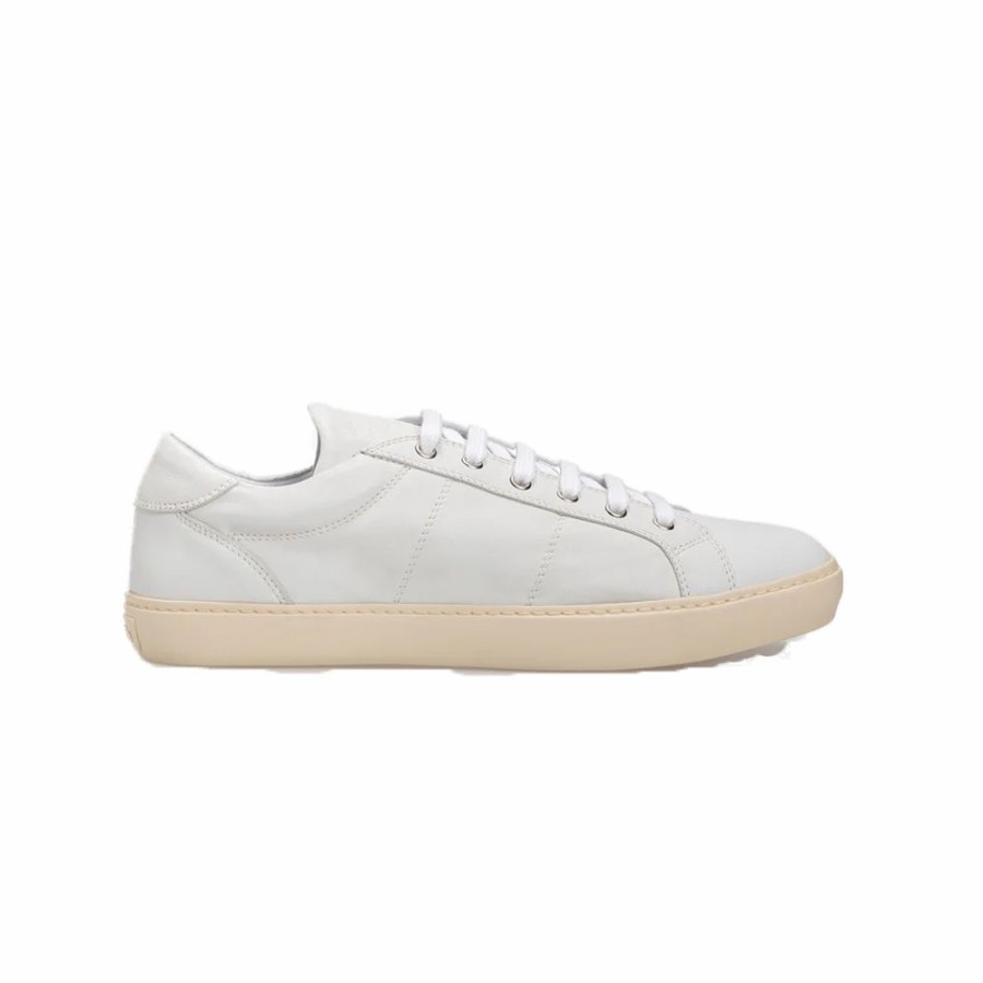 Mens * | Sells Cheap Pantofola D'Oro Del Bello Low Nappa T.C Off White Men Db03-U-79