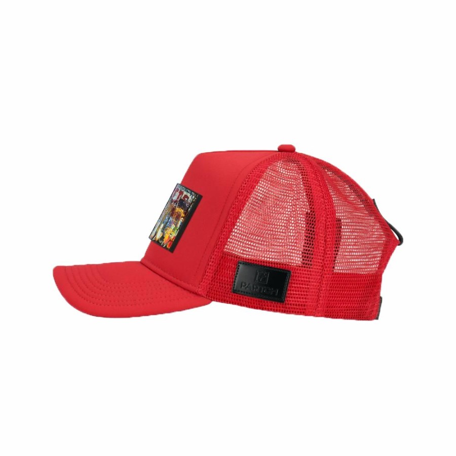 Womens * | Discount Store Partch Trucker Hat Red Unisex Partch-Dulxy