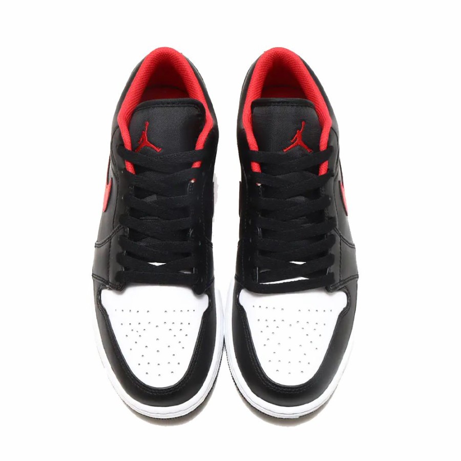 Mens * | Sale Nike Air Jordan 1 Low Black/Fire Red/White Men 553558-063