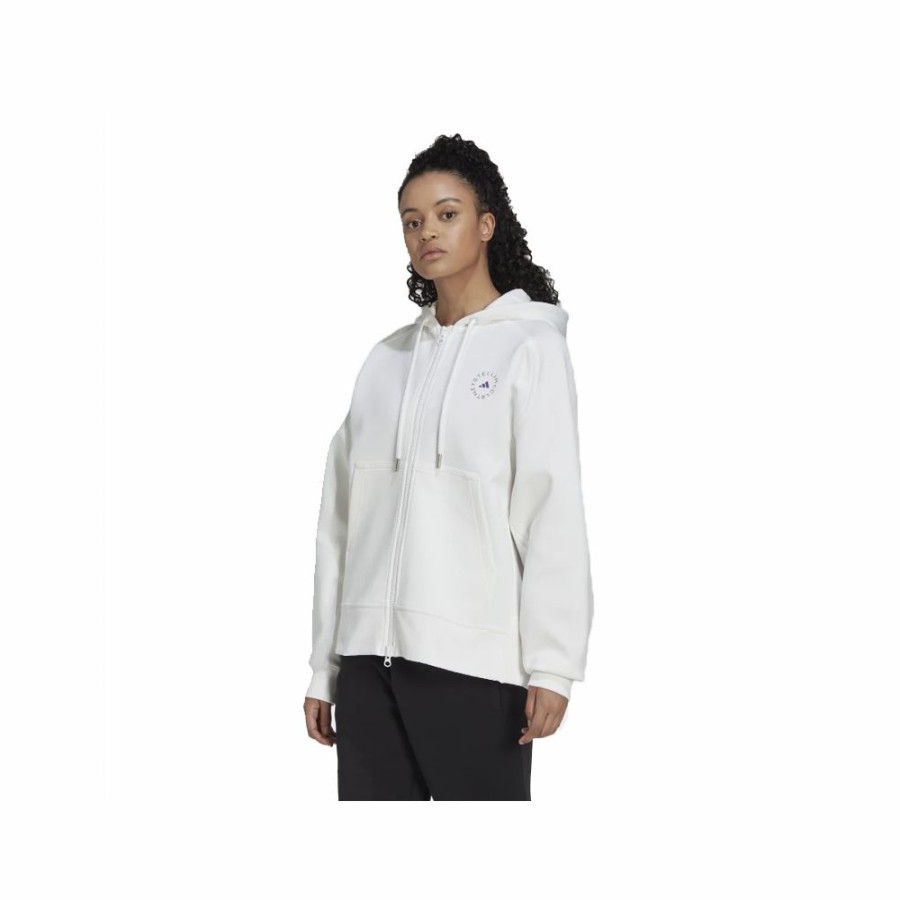 Womens * | Exclusive Adidas By Stella Mccartney Fz Hoodie White Women Hg2004