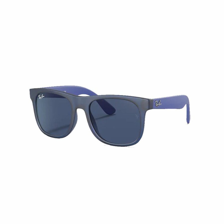 Womens * | Exclusive Ray Ban Junior Justin Rubber Transparent Blue 0Rj9069S-706080