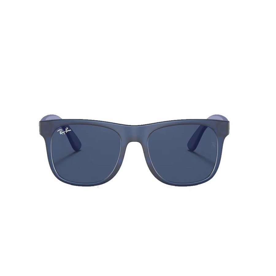 Womens * | Exclusive Ray Ban Junior Justin Rubber Transparent Blue 0Rj9069S-706080