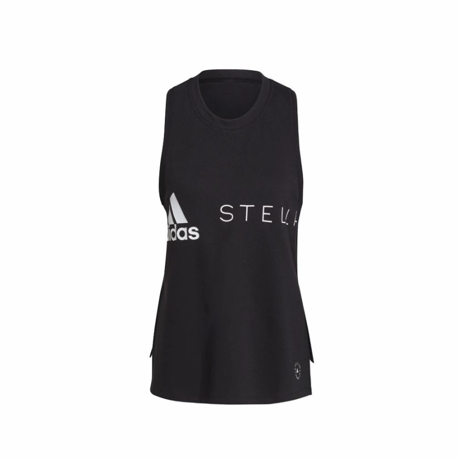 Womens * | Good Quality Adidas By Stella Mccartney Sportswear Logo Tank Top Black Women H59971