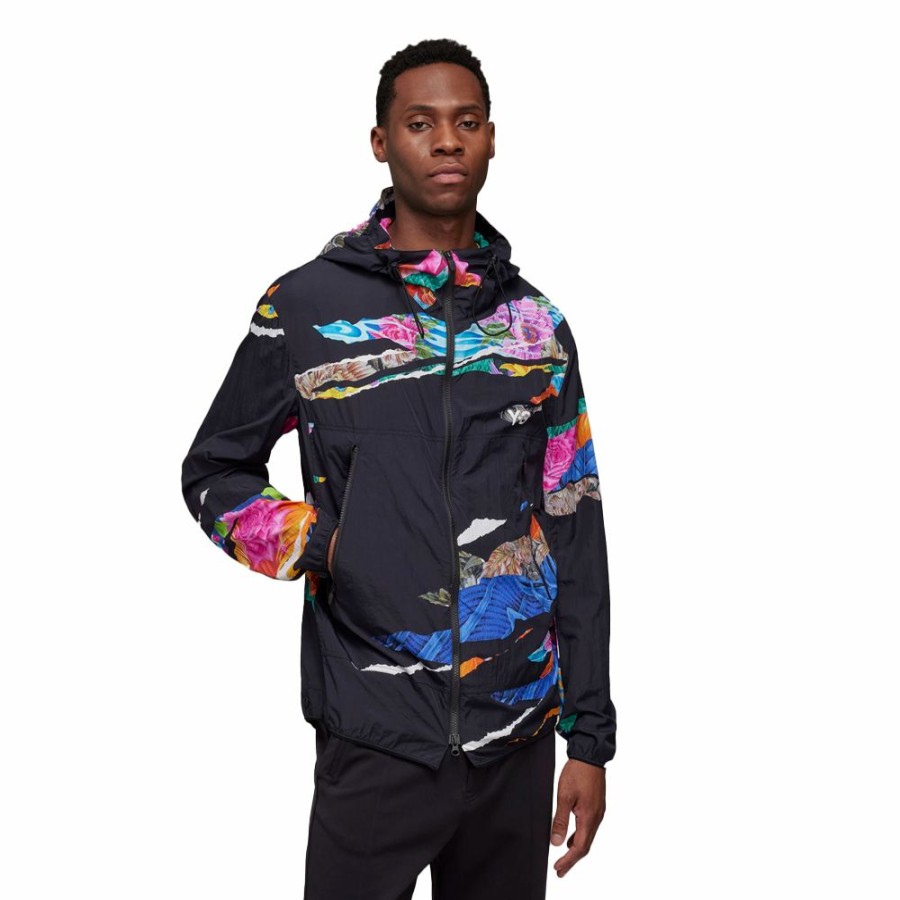 Mens * | Latest Adidas X Y-3 Ch2 Allover Print Packable Windbreaker Black/Multicolor Men Hg8851