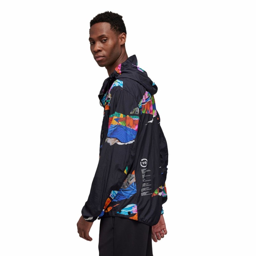 Mens * | Latest Adidas X Y-3 Ch2 Allover Print Packable Windbreaker Black/Multicolor Men Hg8851