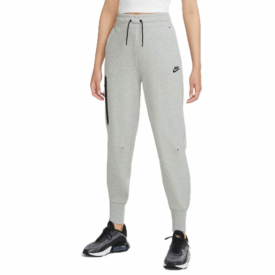 Womens * | Flash Sale Nike Sportswear Tech Fleece Pant Dark Grey/Black Women Cw4292-063