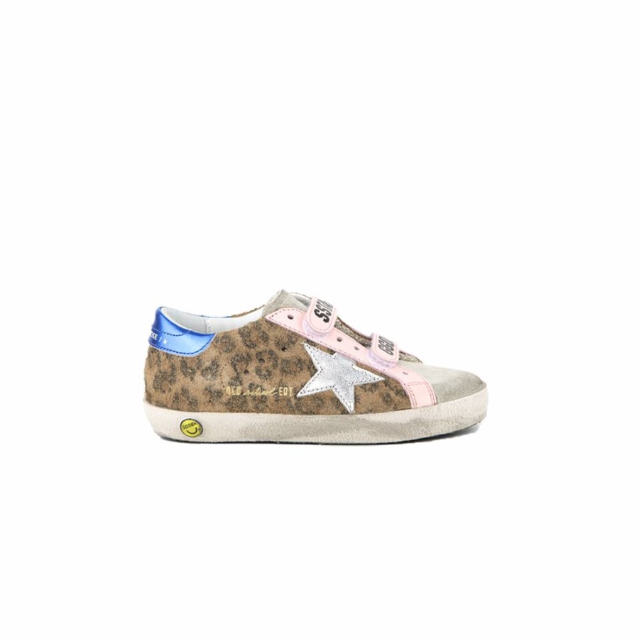 Kids * | Clearance Golden Goose Old School Leopard Suede Kids Gyf00111.F001984.81285