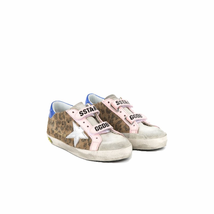 Kids * | Clearance Golden Goose Old School Leopard Suede Kids Gyf00111.F001984.81285