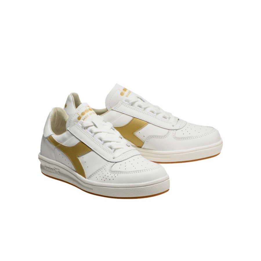 Mens * | Online Store Diadora B.Elite H Italia Sport White/Gold Women 201.176277.C1070