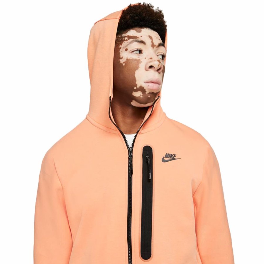 Mens * | Good Quality Nike Sportswear Tech Fleece Hoodie Orange Frost Men Dd3100-835