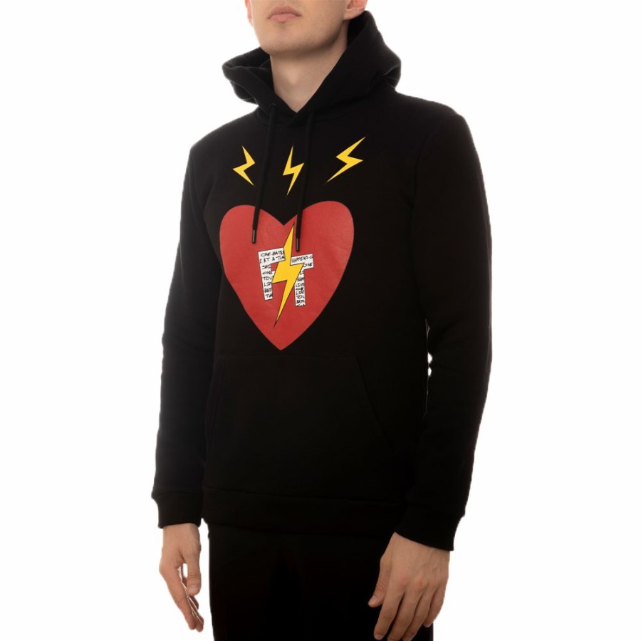 Womens * | Best-Selling Fabrice Tardieu Hoodie Good Vibes Star Ft Black Unisex Fthhb