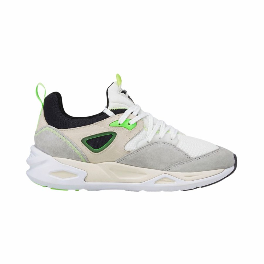 Mens * | Clearance Puma Trc Blaze The Triangle Sneakers White-Cloud-Green 383104-02