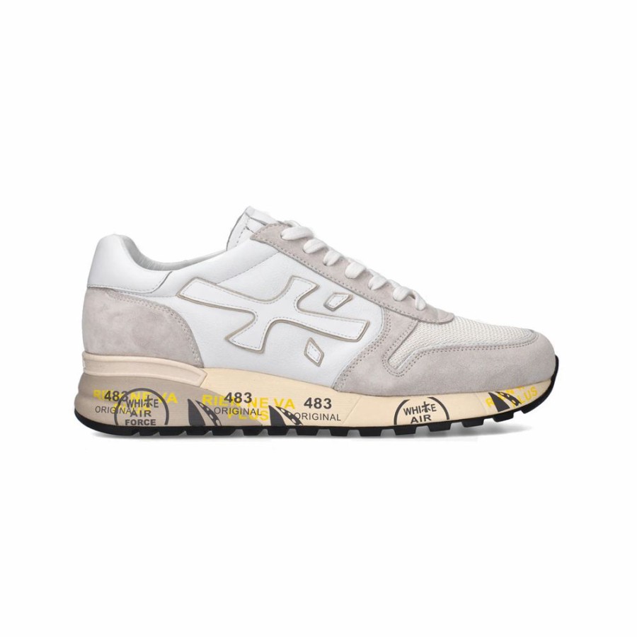 Mens * | Official Premiata Mick White/Grey Men Mick-5698