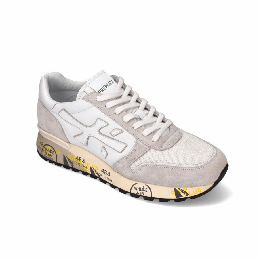 Mens * | Official Premiata Mick White/Grey Men Mick-5698